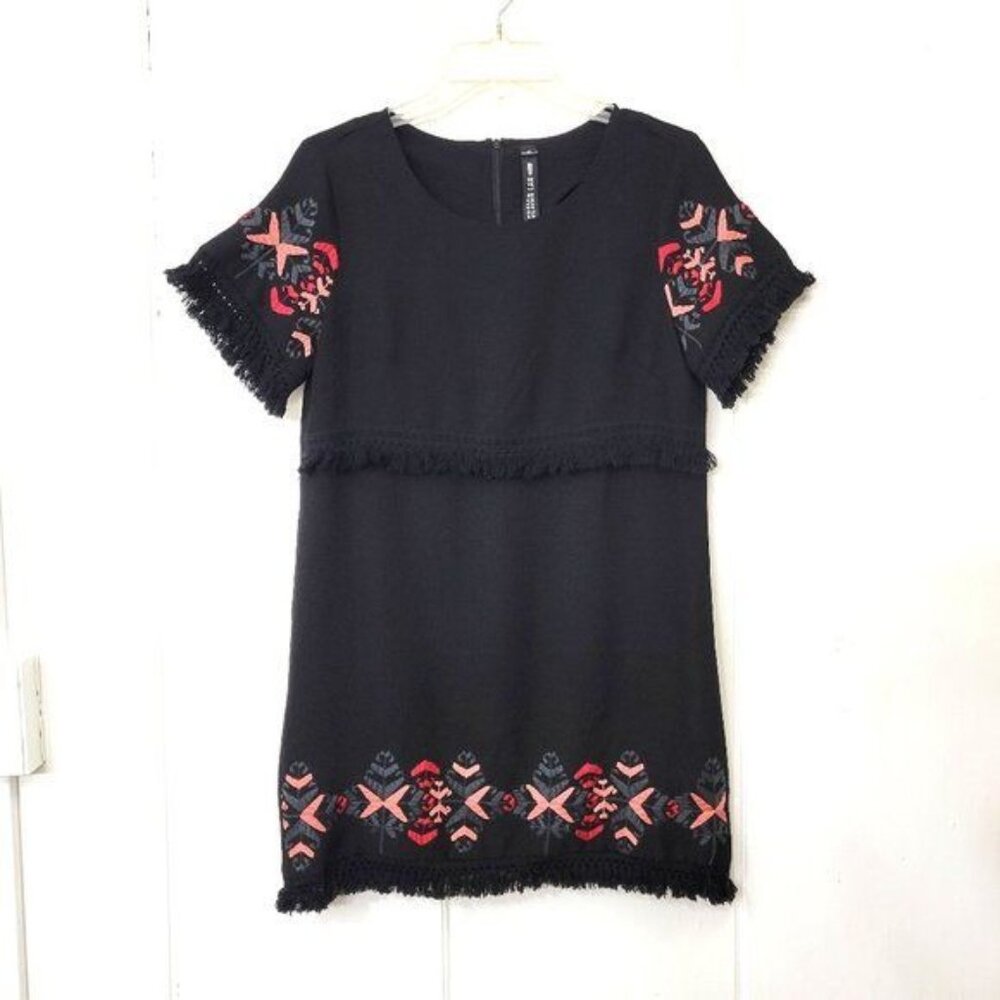 Design Lab Black Embroidered Mini Dress - Picture 3 of 6
